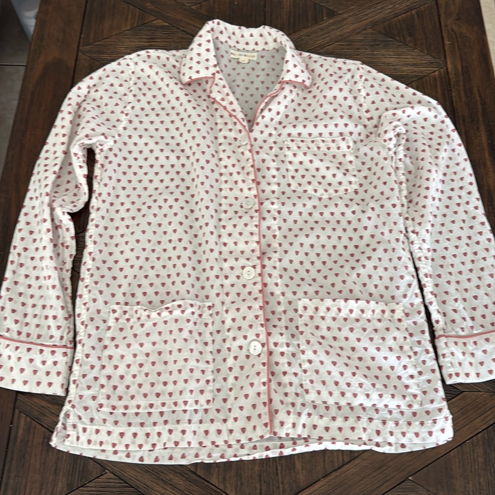 Roller Rabbit Women’s Hearts Long Sleeve Loungewear Top, Size XS
